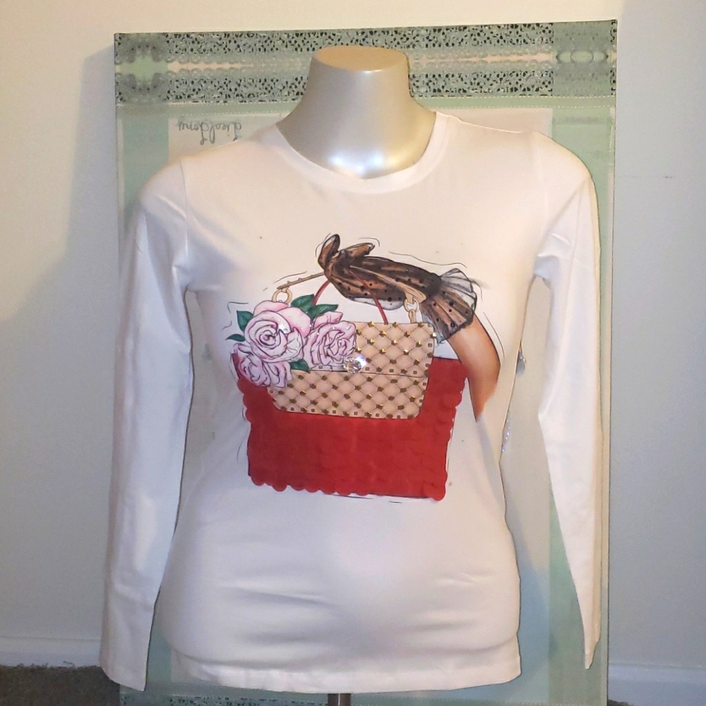 Vinizbena 3D-Shirt Long Sleeve White